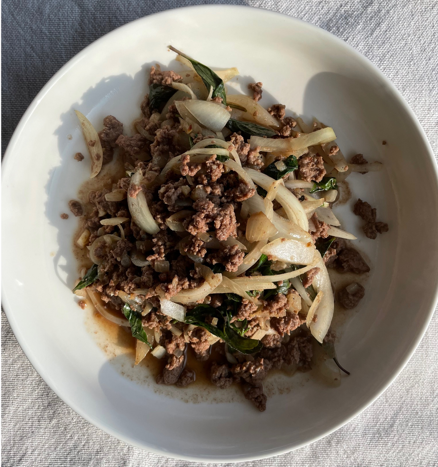 Spicy Lemongrass and Basil Stir Fry