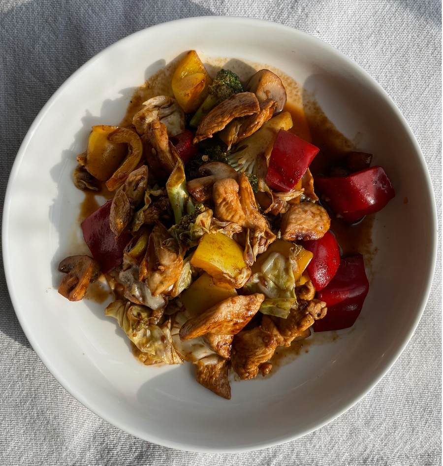 Chicken veggie stir fry