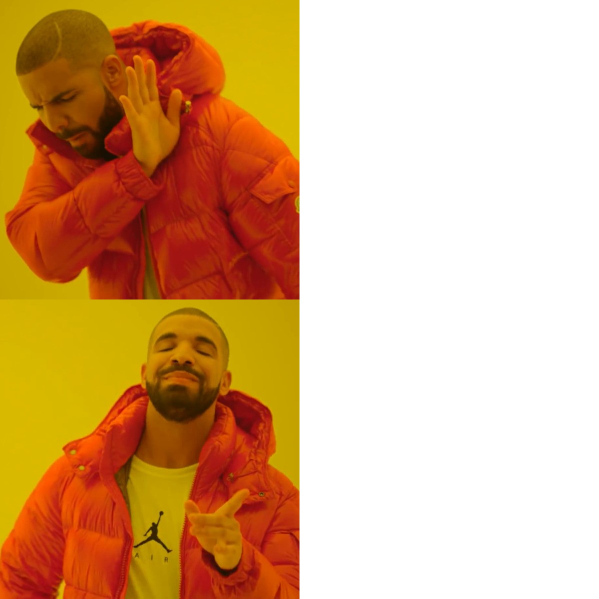 Drake Hotline Bling meme about Bowlcut